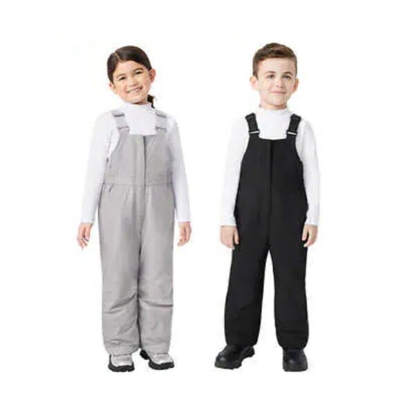 GERRY Youth Size 5 Performance Bib Snow Pants Adjustable Unisex Black Gray - Picture 1 of 12